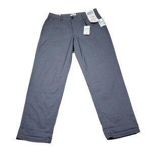 Curve Appeal Smart Pant Chino Trouser Gray Stretch Size 8 29 Elastic Waist
